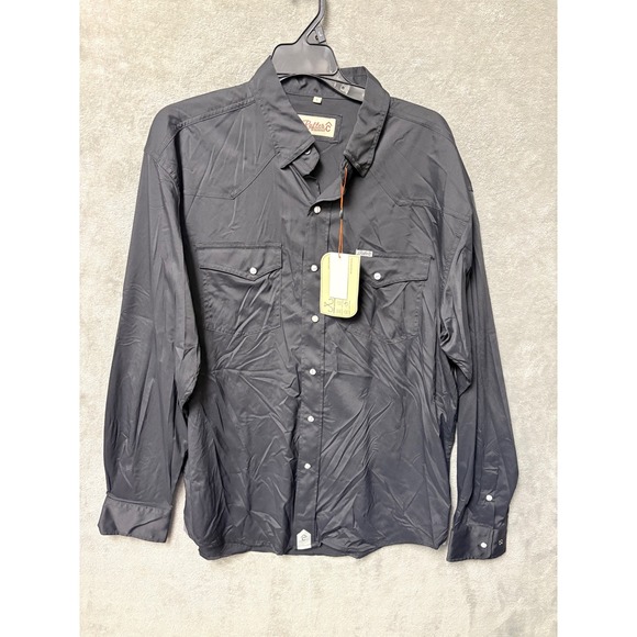 Rafter Outdoors Other - Rafter Outdoors Men's Black Long Sleeve Western Snap Button Shirt Size L Stretch